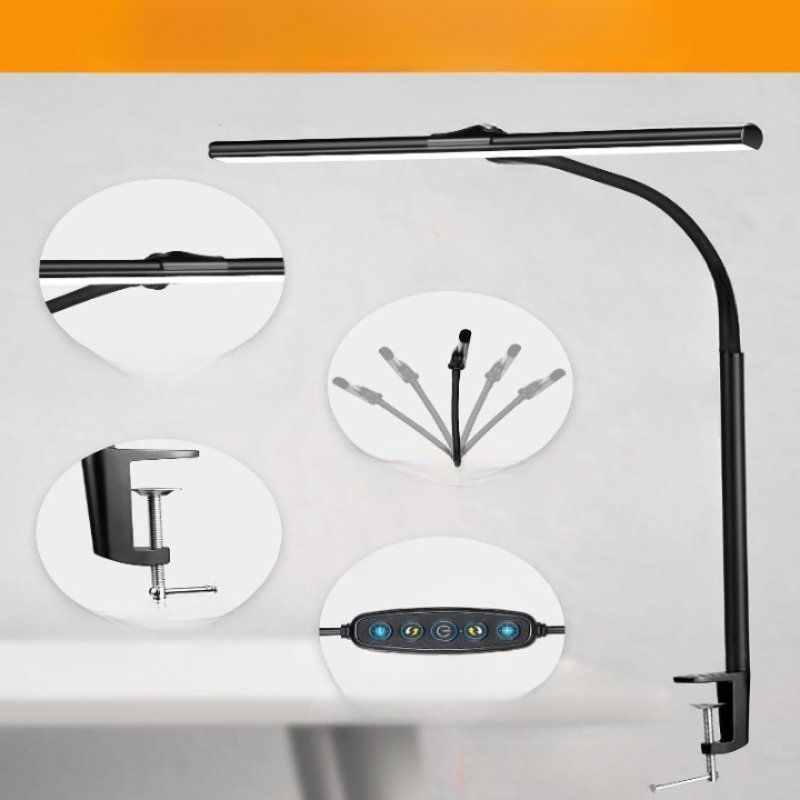 LUMIFLEX – Verstellbare LED-Schreibtischlampe mit 25 Beleuchtungsmodi und Klemme 3