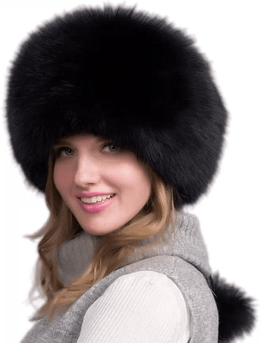 NordLume Aurora Wintermütze | Echtfell Mütze mit Ohrenschützern | Luxus & Wärme für Damen im Winter