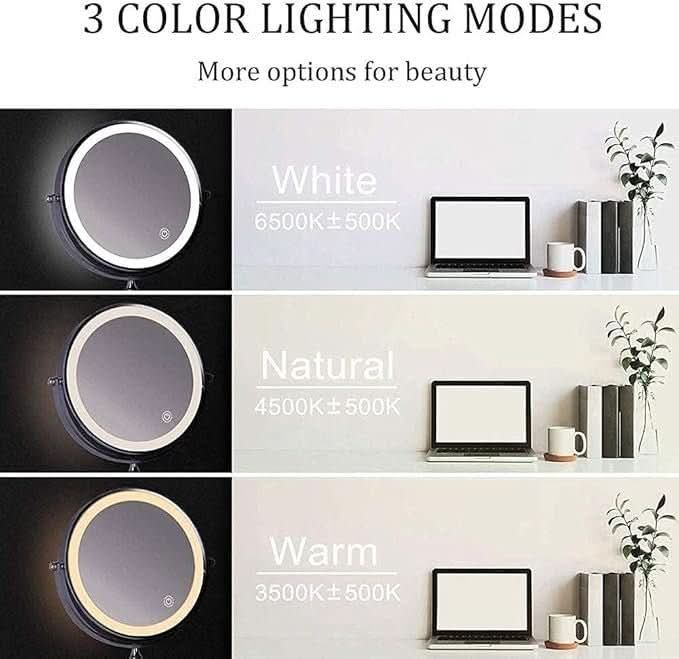 MAGNIFILUX – LED Magnifying Mirror with Adjustable Lighting and Rechargeable Battery 4