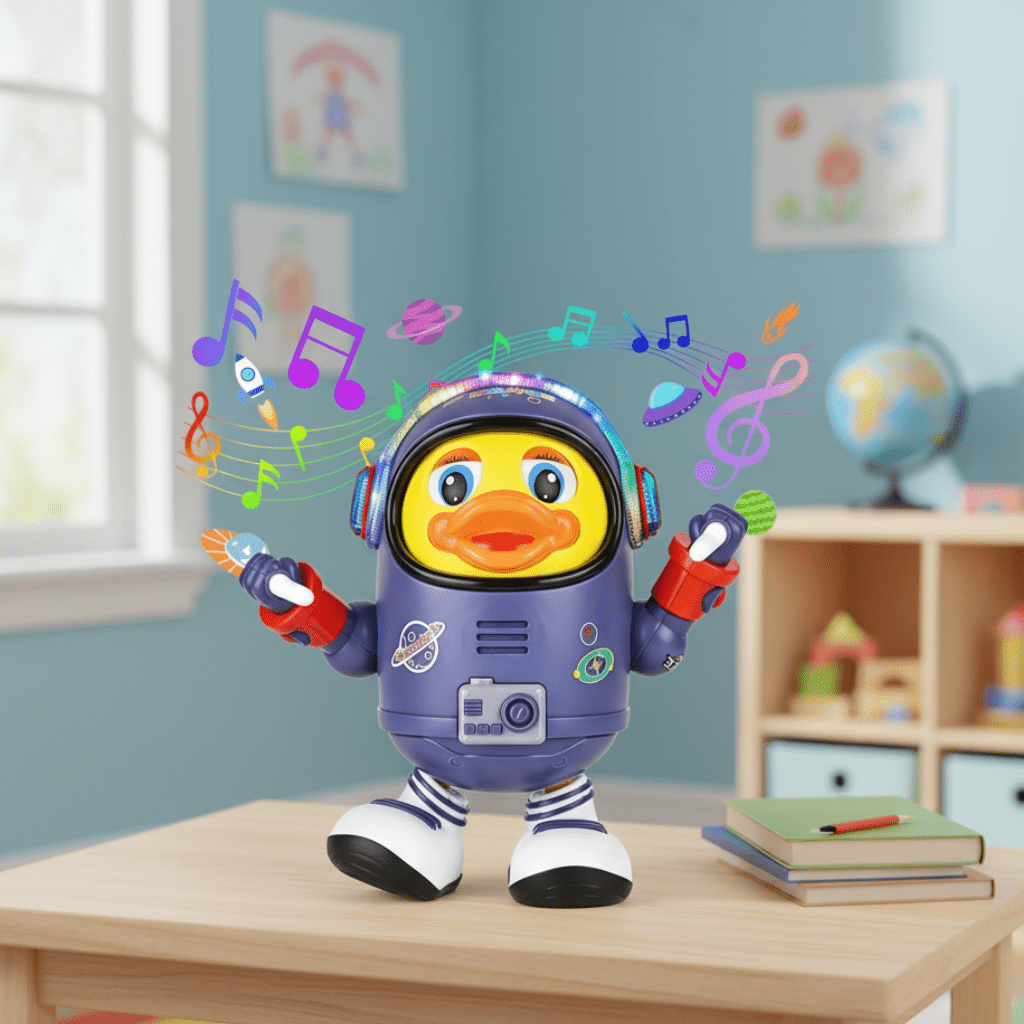 DUCKLY – Interaktives Tanzendes Enten-Spielzeug mit Licht & Musik