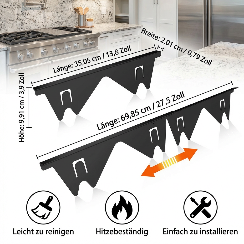 Erweiterbare Herdspaltabdeckung – Verstellbare Abdeckung für Küchenarbeitsplatten