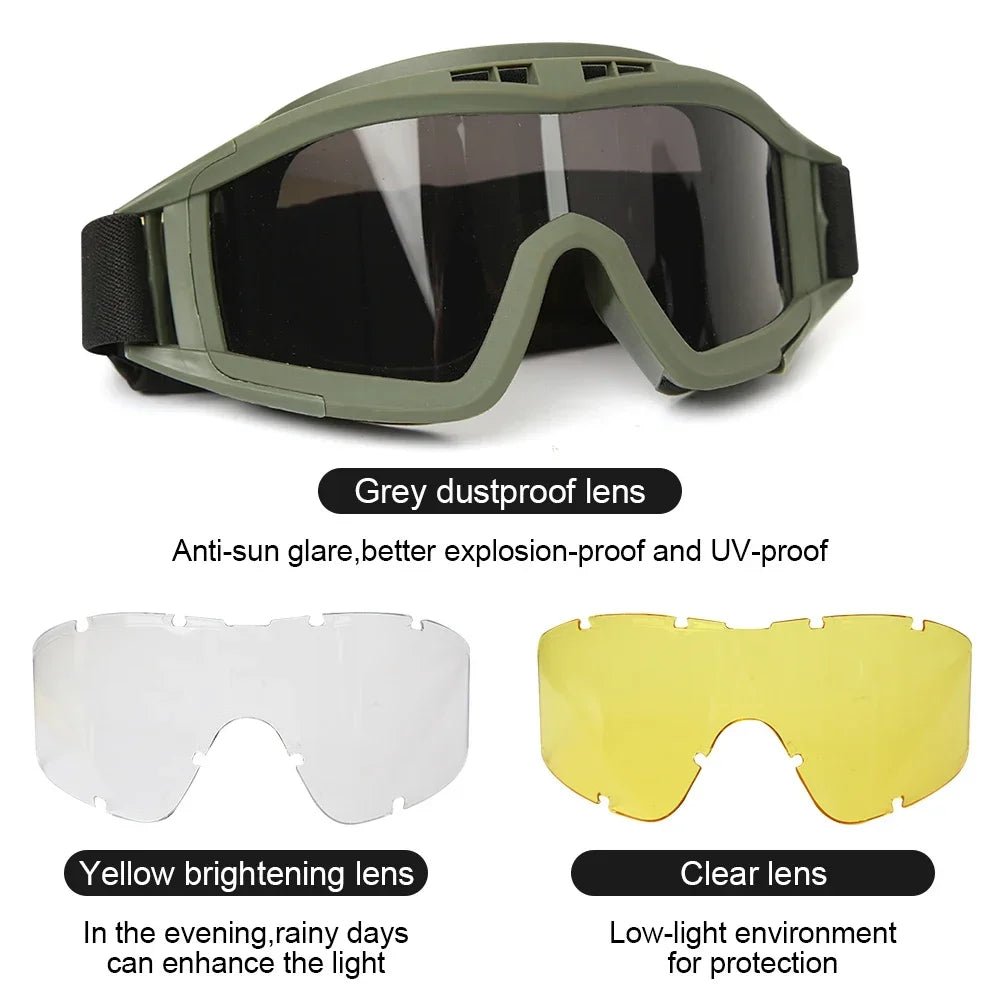 OPTRIGEAR – Taktische Schutzbrille mit 3 austauschbaren Gläsern für den Outdoor-Schutz 5