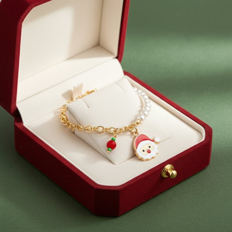 PEARLGLOW – Festliches Bettelarmband mit schimmernden Perlen für Weihnachten 1