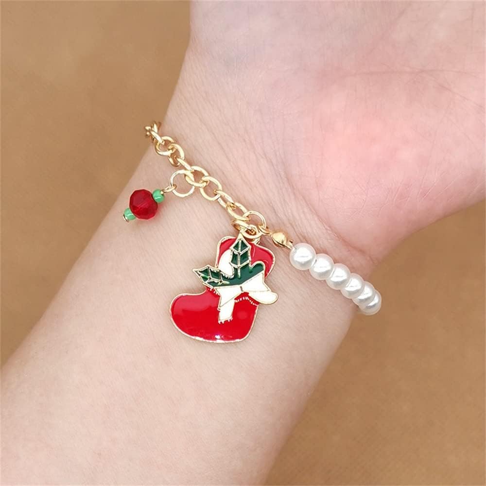 PEARLGLOW – Festliches Bettelarmband mit schimmernden Perlen für Weihnachten 8