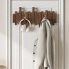 PIANOHANG Wand Regal – Wandgarderobe Aus Massivholz Mit Klappbaren Haken Im Klavierdesign