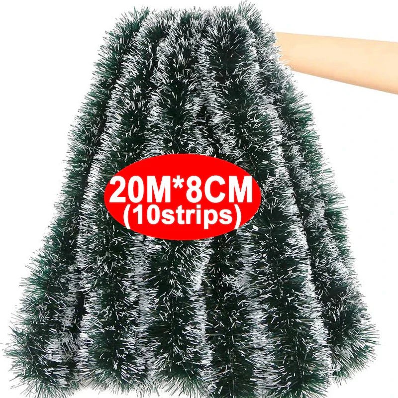 PINEWRAP – Hochwertiges grünes Weihnachtsdekoband für Kränze und Baumschmuck 10