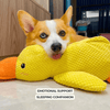 FluffieEnte Plüschspielzeug für Hunde | Weiches Quietschspielzeug | Haltbares Kuscheltier | Komfortspielzeug | Hundezubehör