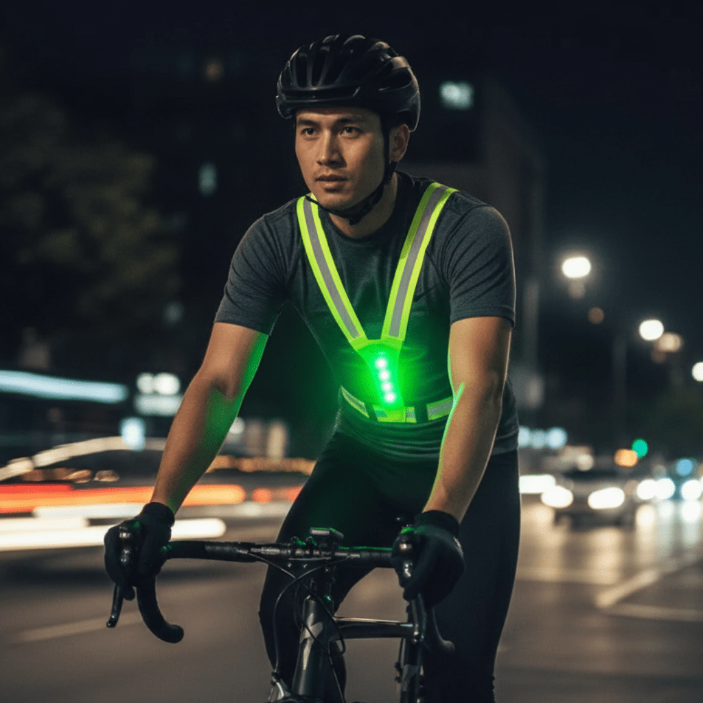 RUNLUX – Verstellbare LED-reflektierende Laufweste 0