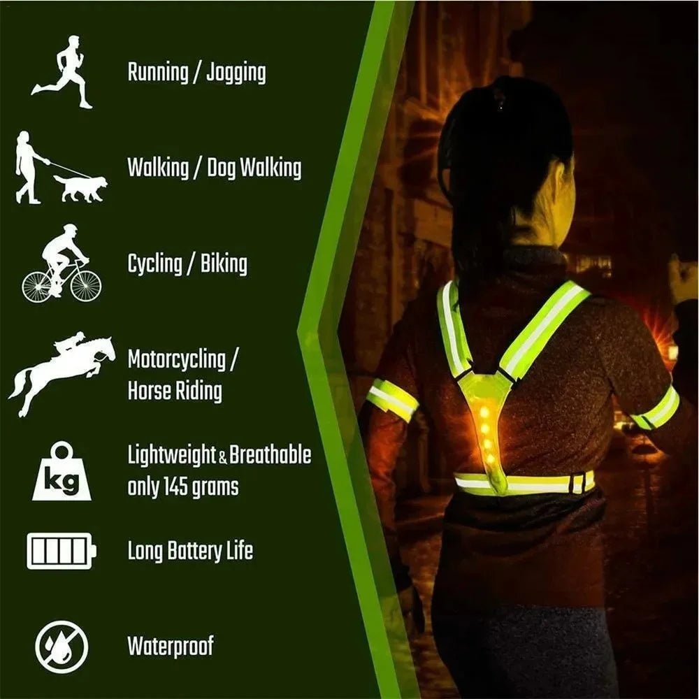 RUNLUX – Verstellbare LED-reflektierende Laufweste 4