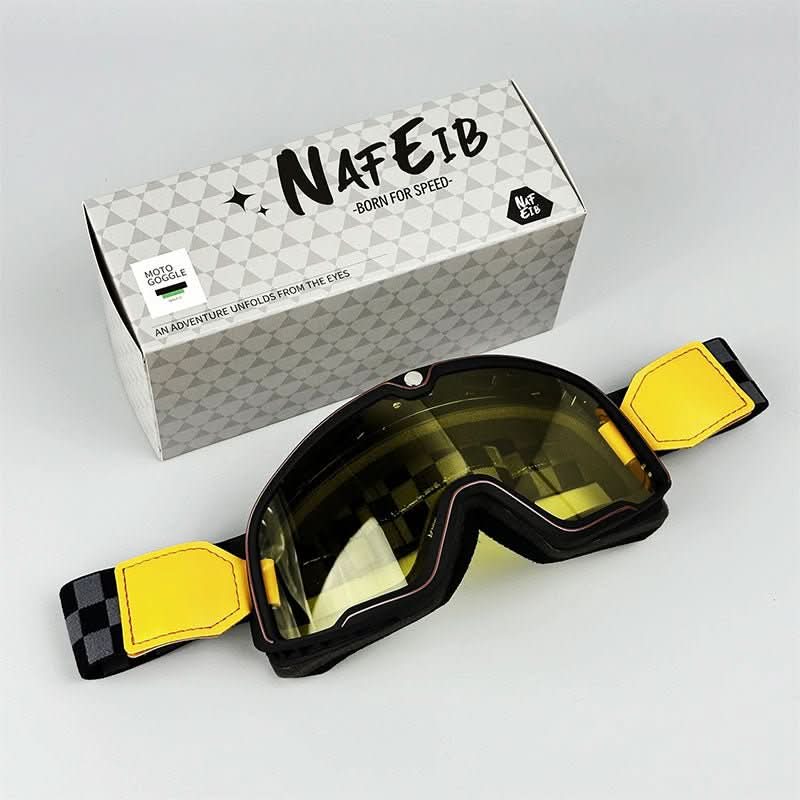 Retro-Motorradbrille – Herren Vintage-Schutzbrille mit UV-Schutz