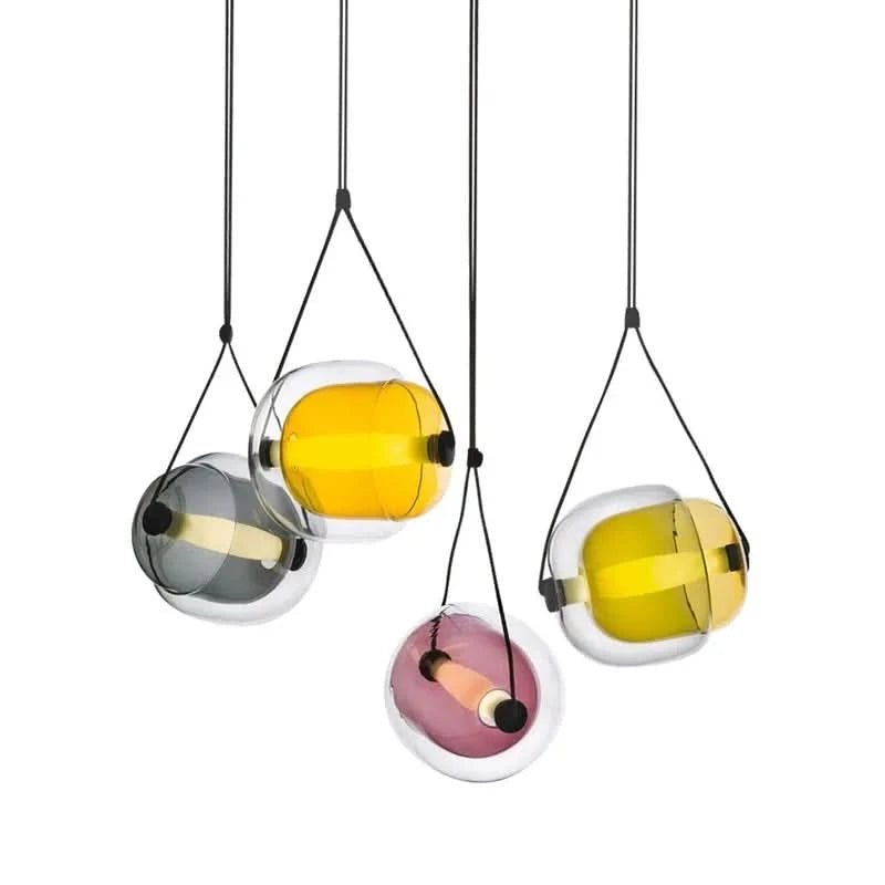QUORENA – Moderne Deckenleuchte aus Glas und Eisen
