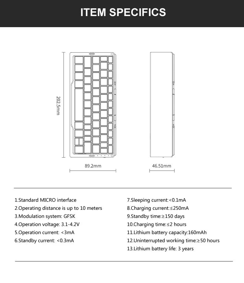 Praktische Mini Tastatur für Smartphones