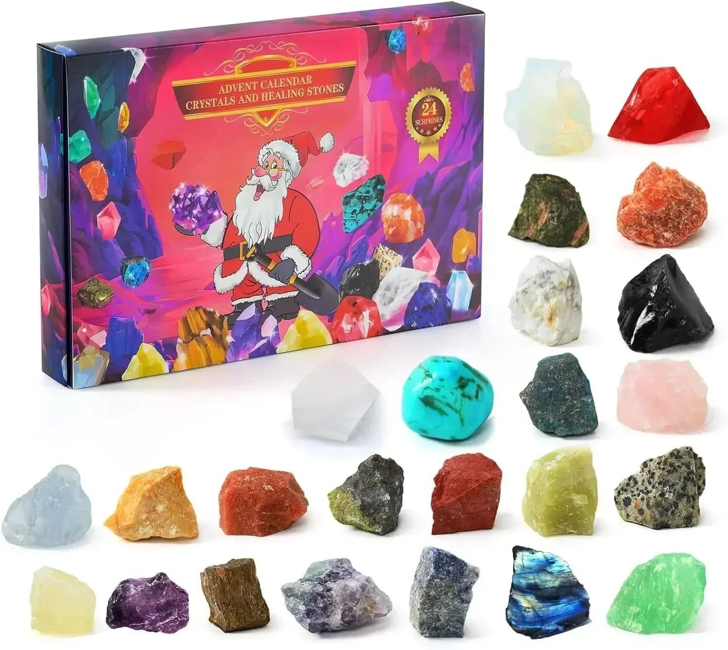 Kristalljuwelen – Magischer Edelstein-Adventskalender Mit 24 Naturkristallen