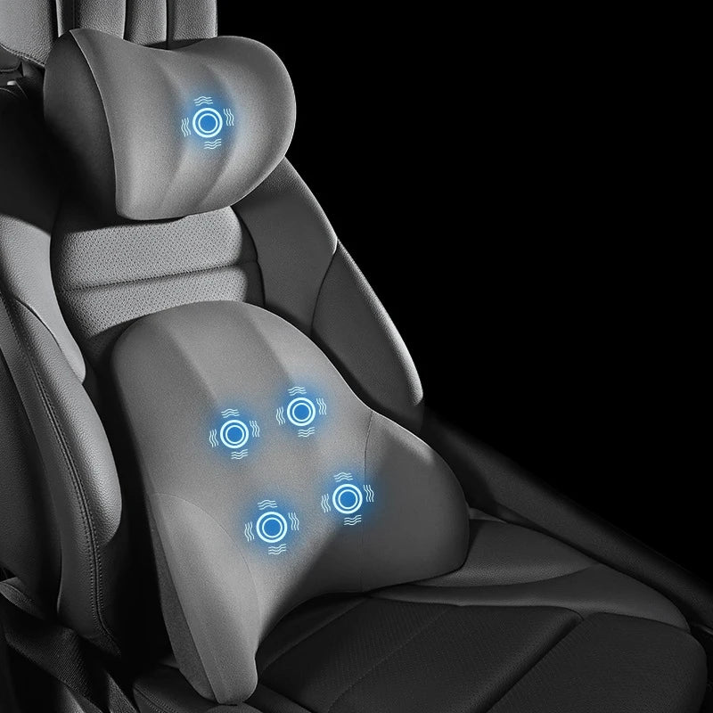 VIBRACUSH – Elektrisches Nacken- & Lendenstützkissen für Auto & Büro