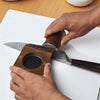 SHARPROLL – 4-Winkel-Rollmesserschärfer mit magnetischem Holzsockel 6