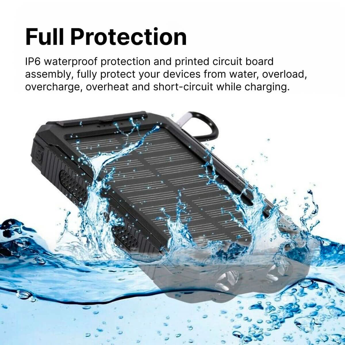 SOLARFORCE Powerbank – Wasserdichte Solar-Powerbank Mit 30000mAh Für Draußen-Abenteuer