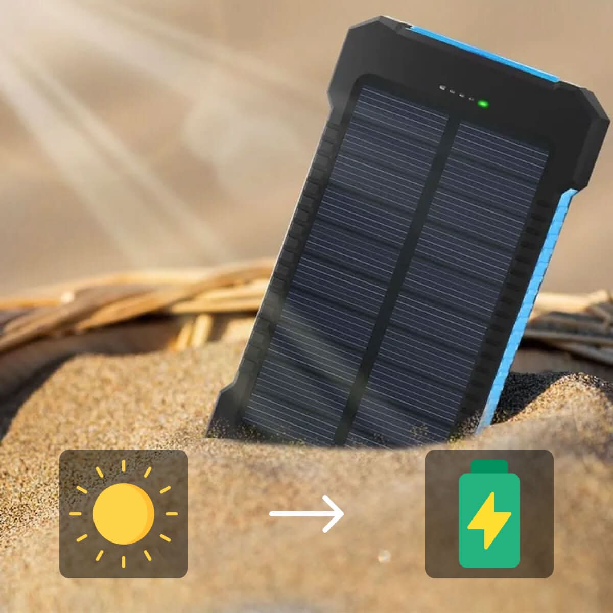 SOLARFORCE Powerbank – Wasserdichte Solar-Powerbank Mit 30000mAh Für Draußen-Abenteuer
