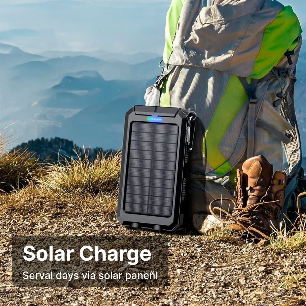 SOLARFORCE Powerbank – Wasserdichte Solar-Powerbank Mit 30000mAh Für Draußen-Abenteuer