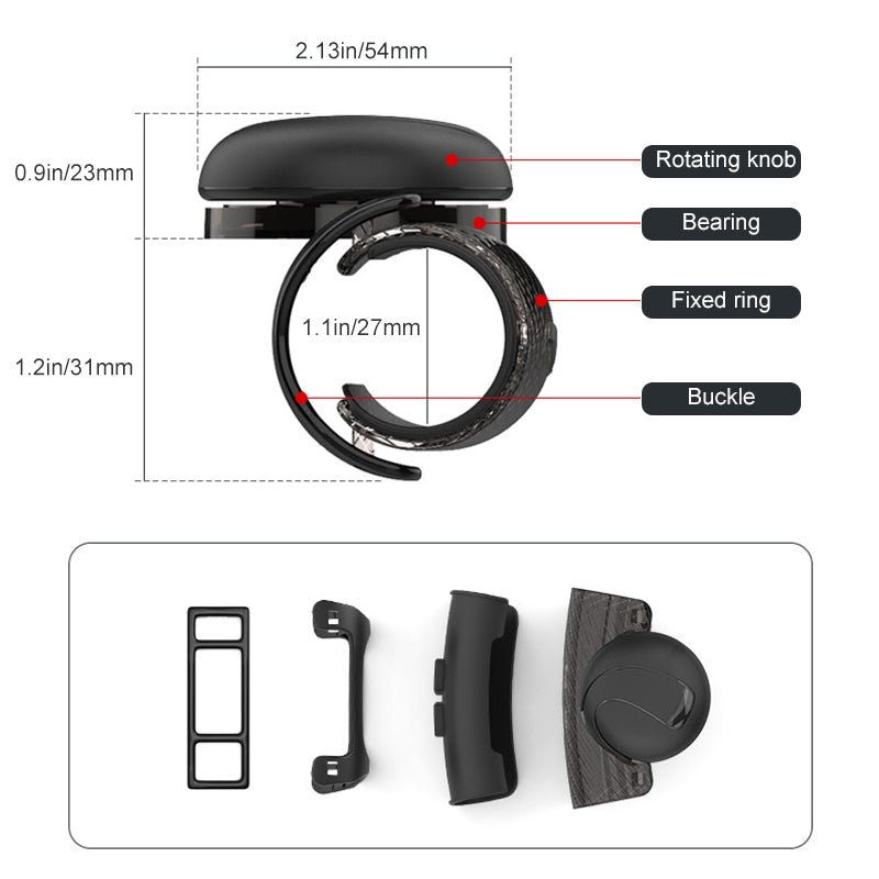 SPINMATE – Universeller 360°-Lenkrad-Booster-Knopf für sanftes Drehen 2