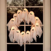 SPOOKFEST – LED Ghost Wreath for Halloween with Creepy Glow 0