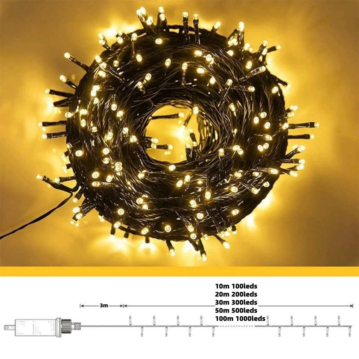 STARDRAPE - 10m Wetterfeste LED Lichterkette Außen für Festliche Weihnachtsbeleuchtung 6