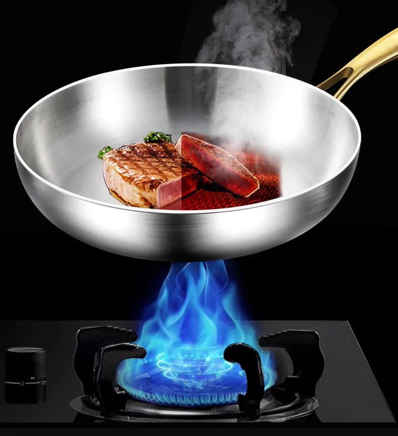 STEELTRIQ – 316 Edelstahl-Bratpfanne mit 7-Schicht-Design, 2 mm Wandstärke und Induktionskompatibilität 3