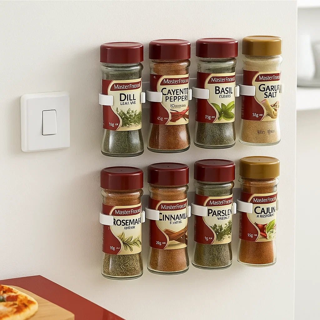 STICKSPICE – An der Wand befestigtes, selbstklebendes Gewürzregal für eine effiziente Aufbewahrung in der Küche 3