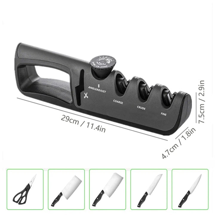 Multifunktionaler 4-in-1 Messerschärfer – Profi-Schleifgerät (1+1 Gratis)