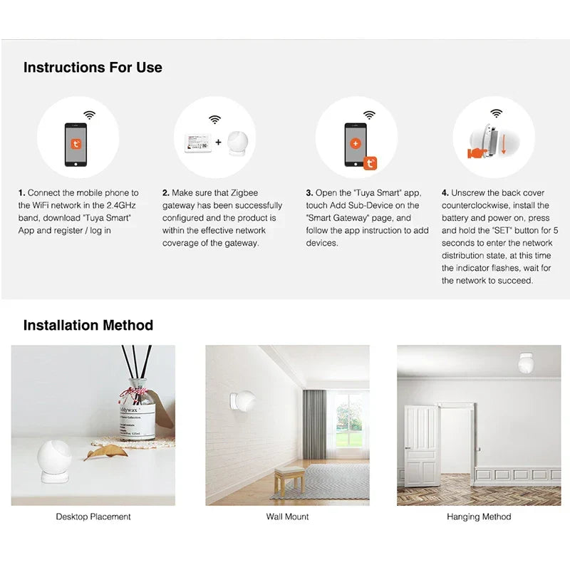 PIR Bewegungsmelder (Zigbee 3.0)