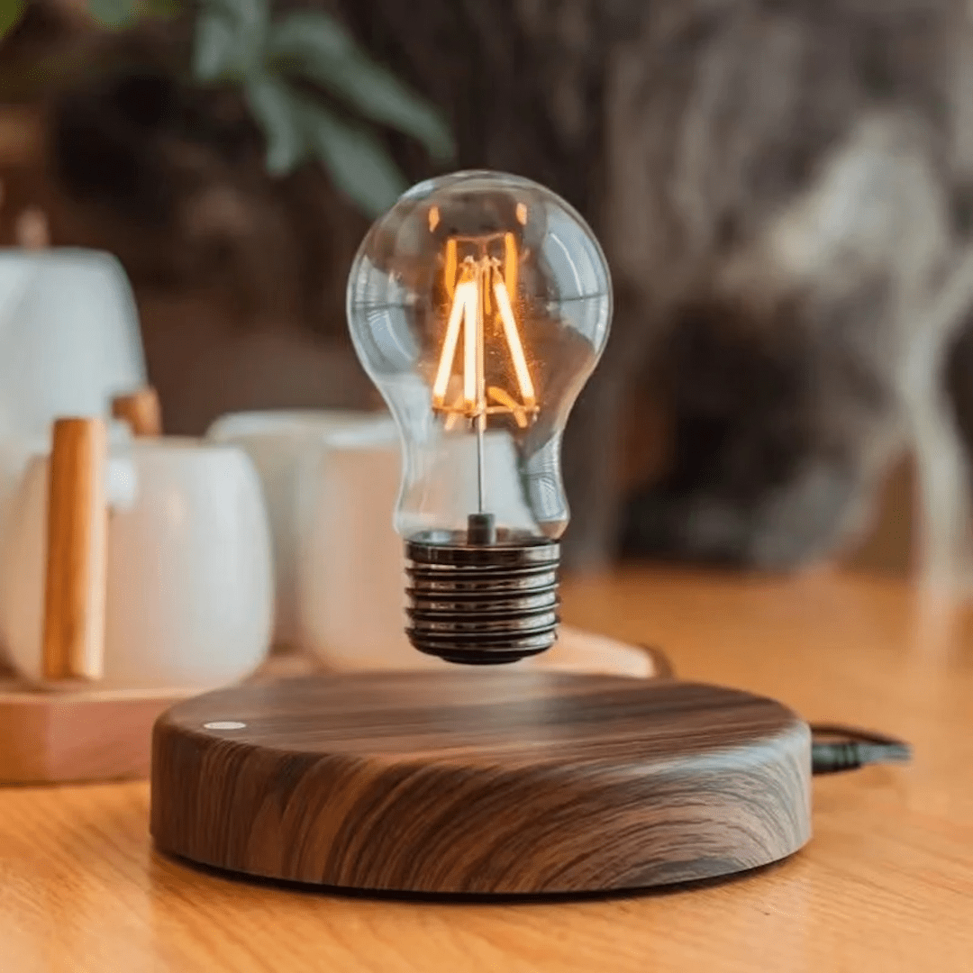 AetherGlow Schwebelampe | Magnetisch Schwebende Lichtdiode Lampe | Touch-Steuerung | Elegantes Wohnaccessoire