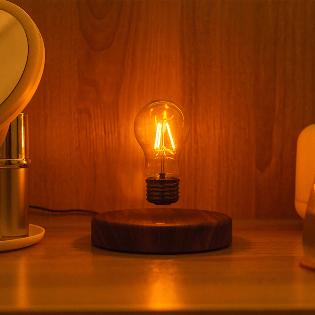AetherGlow Schwebelampe | Magnetisch Schwebende Lichtdiode Lampe | Touch-Steuerung | Elegantes Wohnaccessoire