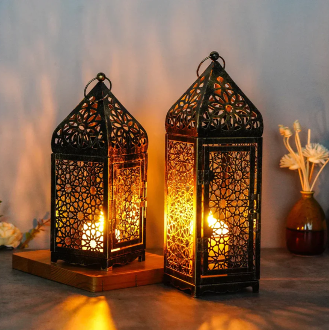 Vintage-Windlicht im Bronzedesign