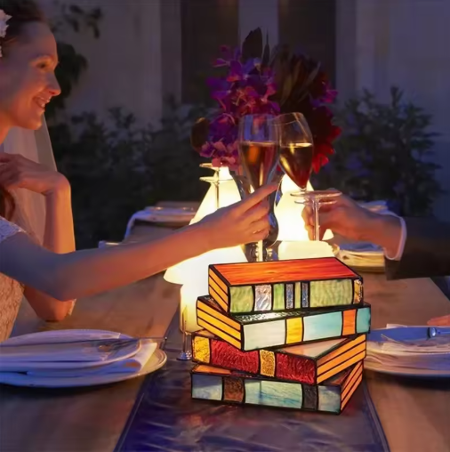 Kreative Bunte Buchlampe
