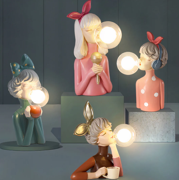 Kreative Kaugummi Blasen Lampe