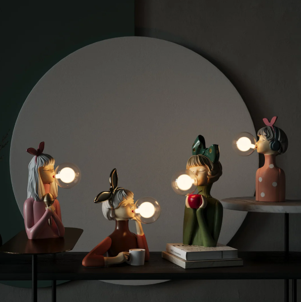 Kreative Kaugummi Blasen Lampe