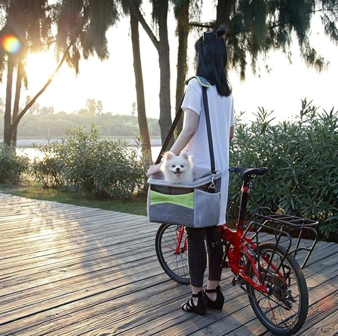 Hundekorb für Fahrrad mit Befestigung und Sicherheitsgurt