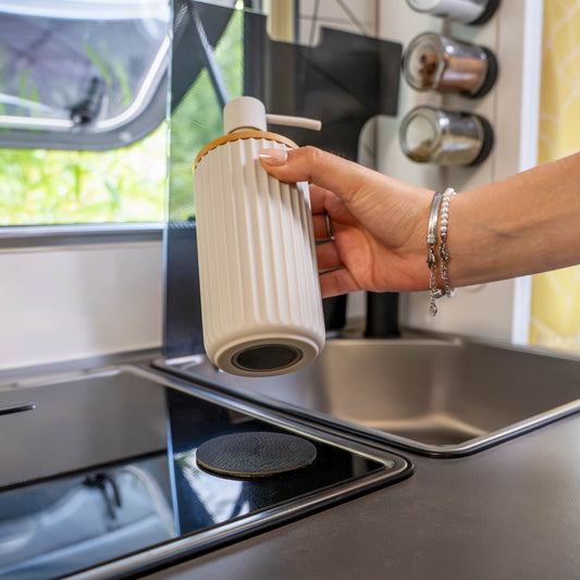 Magnetic Soap Dispenser with Pad BLACK