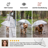 Transparenter Hunde Regenschirm mit Leine für kleine Hunde
