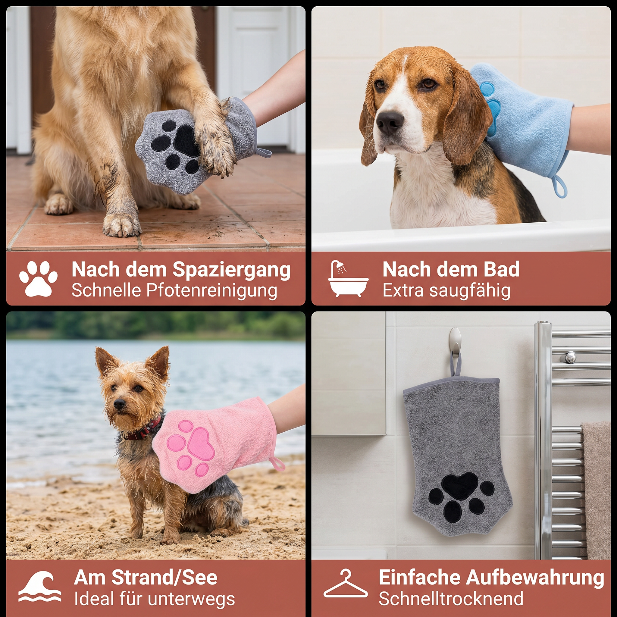 Schnelltrocknendes Handtuch für Haustiere