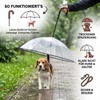 Transparenter Hunde Regenschirm mit Leine für kleine Hunde