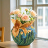 Starry Bloom - Handgefertigte Van-Gogh-Blumenvase aus Kunstharz für Innendekoration 7