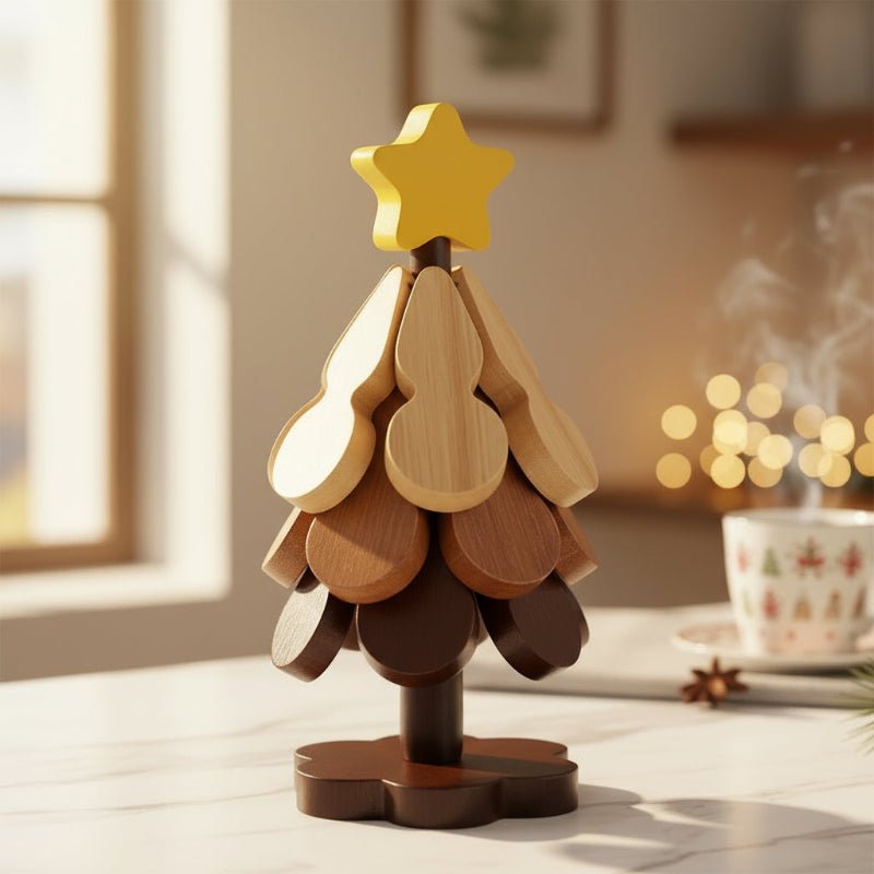 Treefold - Faltbarer Weihnachtsbaum-Untersetzer, Hitzebeständig, Platzsparend 0