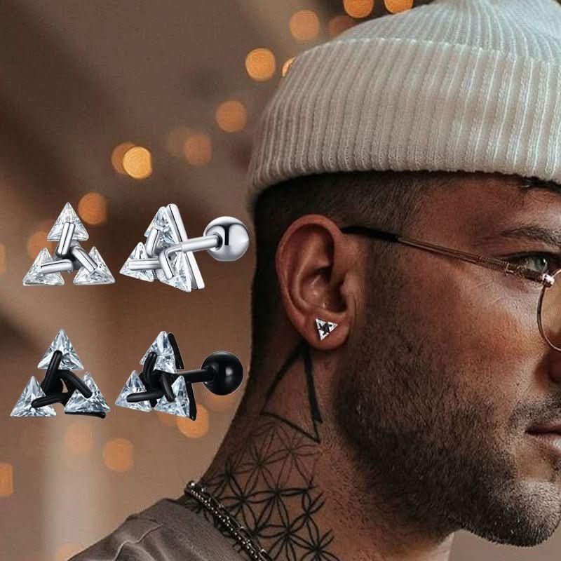 TRIANGLEA – Dreiecks-Ohrringe mit Steckverschluss, Modernes & Leichtes Design