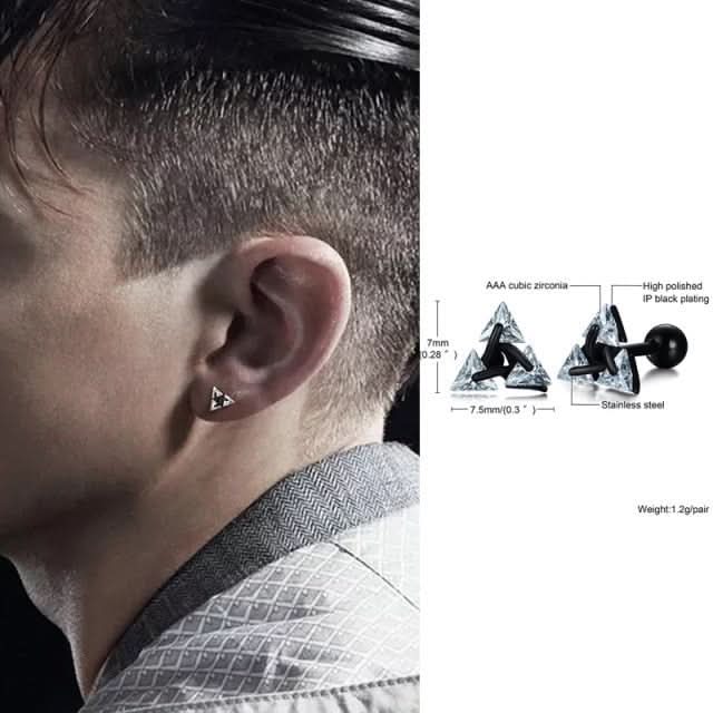 TRIANGLEA – Dreiecks-Ohrringe mit Steckverschluss, Modernes & Leichtes Design