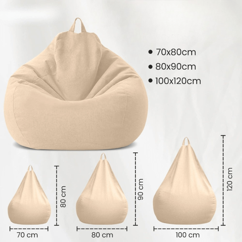 CasaLino – Luxuriöser Leinen Sitzsack Mit Füllung