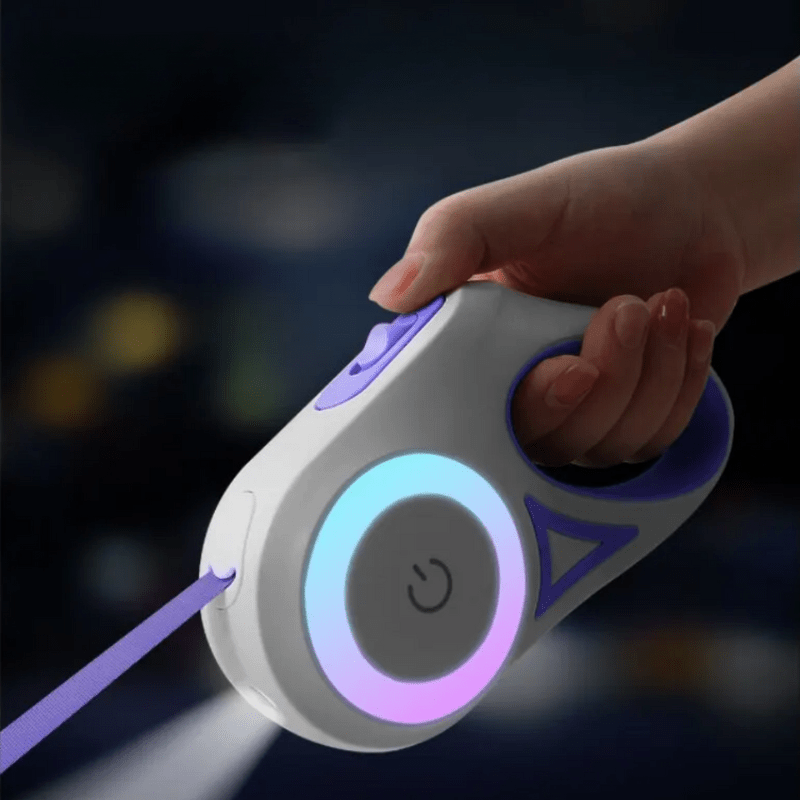 AutomatischeLeine Leuchten – Automatische Hundeleine Mit LED-Licht Für Spaziergänge Bei Tag & Nacht