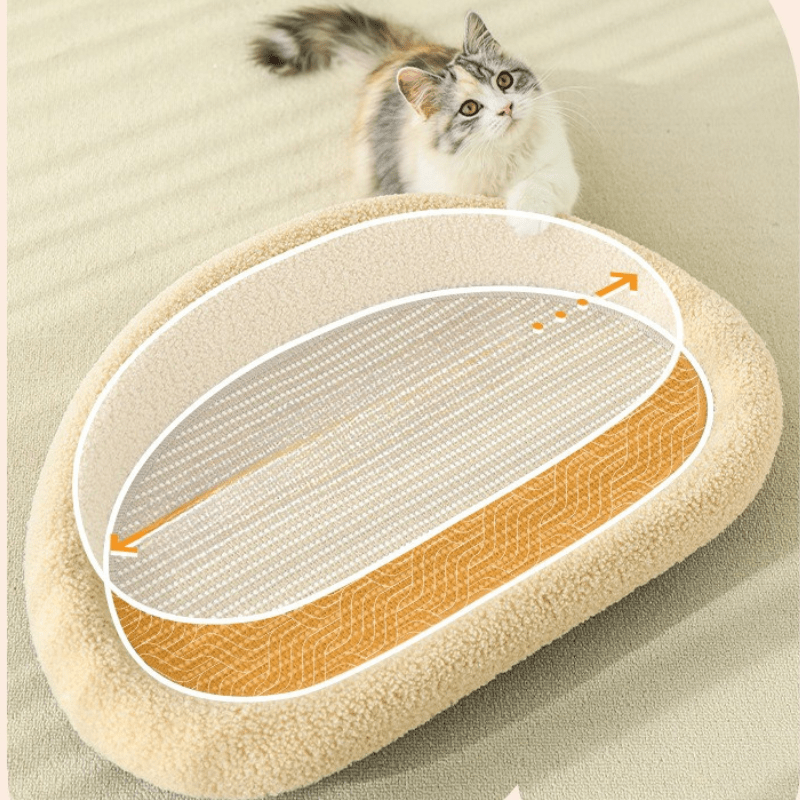 MiauHafen Nest – Stilvolles Katzenbett Mit Kratzfläche Und Kuschelkissen