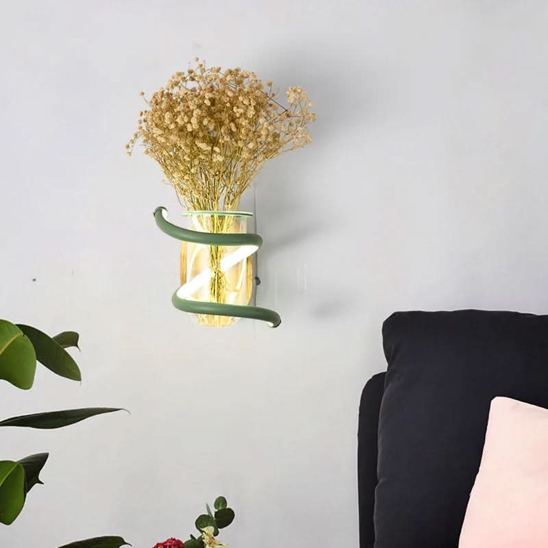 VASELUX – Wandleuchte aus Holz mit integrierter LED & dekorativer Vase 3