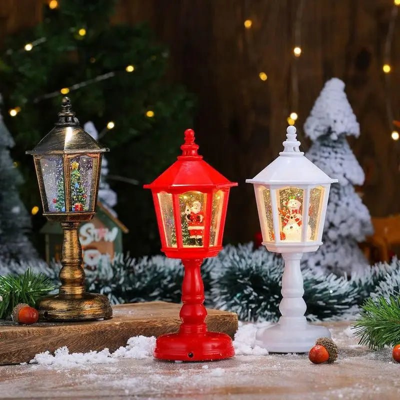 WINTERGLOBE – LED-Schneelaterne mit sanftem Wirbel und warmem Schein 1