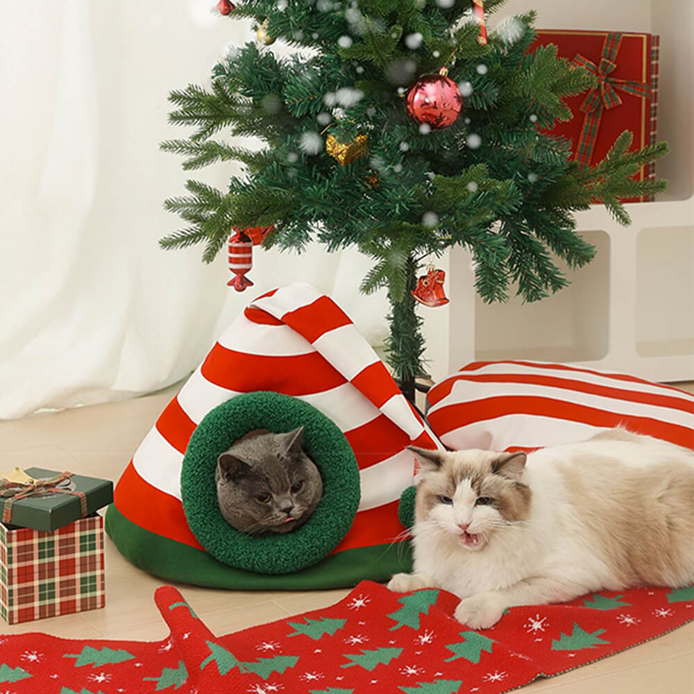 WINTERPAW – Gemütliches Katzenbett mit festlichem Touch 0